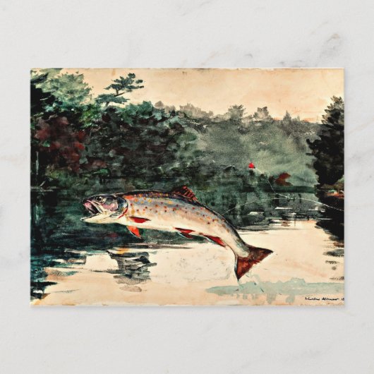 Winslow-Homer-Malerei, Springtrout Postkarte (Vorderseite)