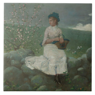 Winslow Homer - Pfirsichblüten Fliese