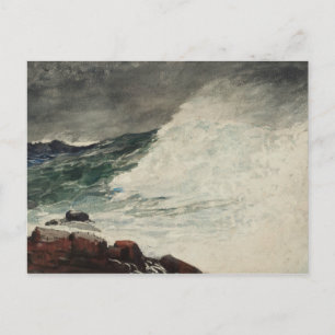 Winslow Homer - Prout's Neck, Breaking Wave Postkarte