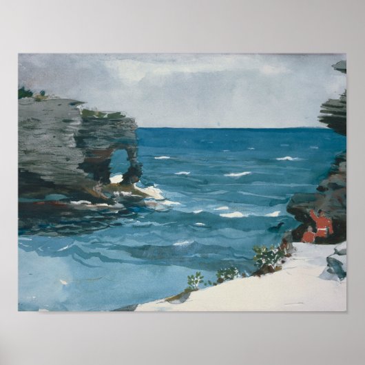 Winslow Homer - Rocky Shore, Bermuda Poster (Vorne)