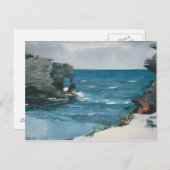 Winslow Homer - Rocky Shore, Bermuda Postkarte (Vorne/Hinten)