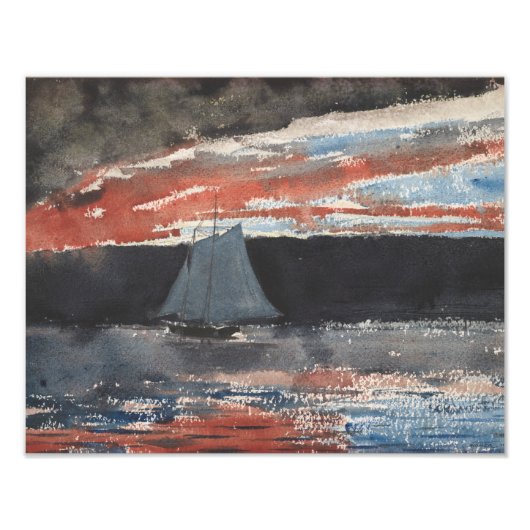 Winslow Homer - Schooner bei Sunset Fotodruck (Vorne)