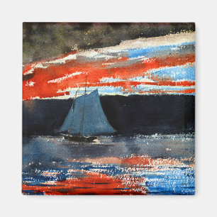 Winslow Homer Schooner bei Sunset Magnet