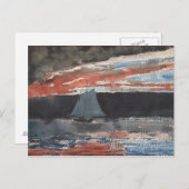Winslow Homer - Schooner bei Sunset Postkarte (Vorne/Hinten)