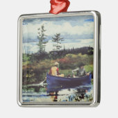 Winslow Homer: The Blue Boat, 1892, Kunstwerk Silbernes Ornament (Links)