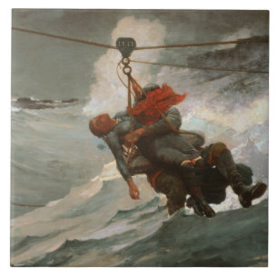 Winslow Homer - The Life Line Fliese