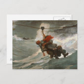 Winslow Homer - The Life Line Postkarte (Vorne/Hinten)