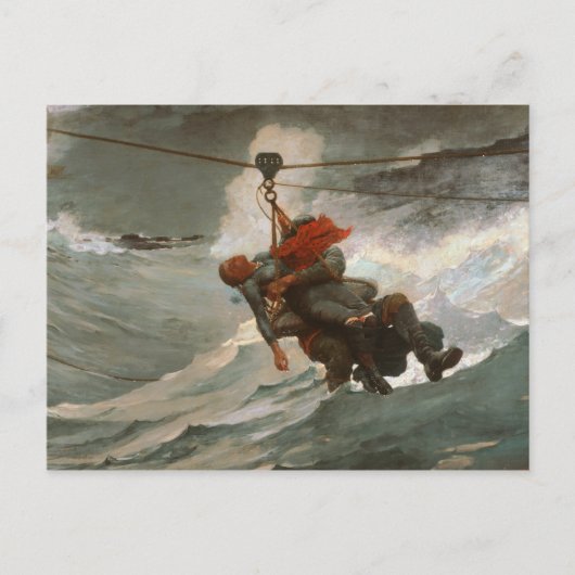 Winslow Homer - The Life Line Postkarte (Vorderseite)