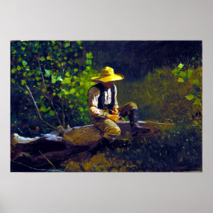 Winslow Homer The Whittling Boy Poster