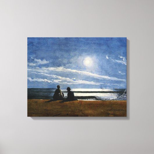 Winslow Homer Wasserfarbe, Mondlicht, Leinwanddruck (Vorderseite)