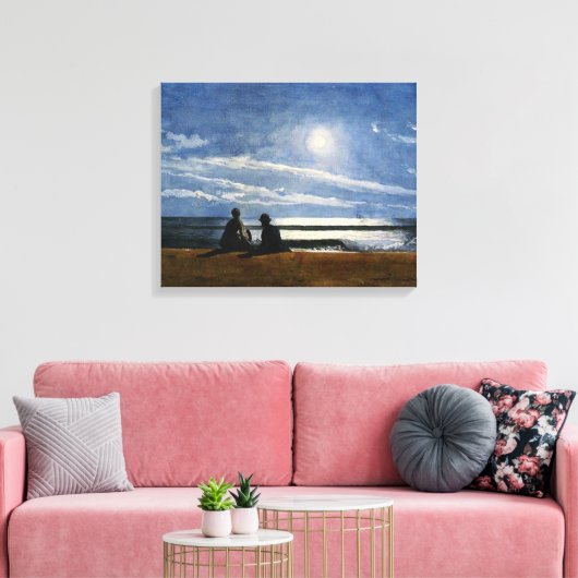 Winslow Homer Wasserfarbe, Mondlicht Leinwanddruck (Insitu (Wohnzimmer))