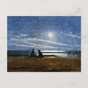 Winslow Homer Wasserfarbe, Mondlicht Postkarte
