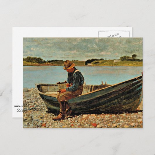 Winslow Homer - Windlinie Postkarte (Vorne/Hinten)