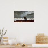 Winslow Homer Zwei Zahlen am Meer Poster (Küche)