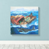 Winslow Homer's Gulfstream überarbeitet Leinwanddruck (Insitu (Holzboden))