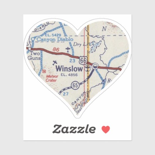 Winslow Map Aufkleber (Blatt)