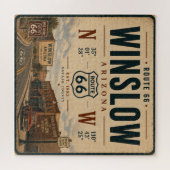 Winslow Wonder: Route 66 Retro-Kunst Puzzle (Horizontal)