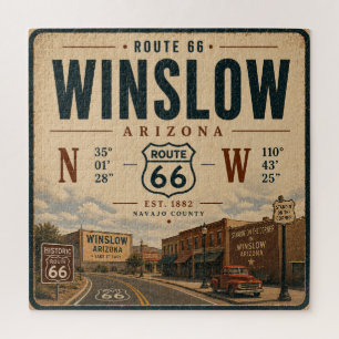 Winslow Wonder: Route 66 Retro-Kunst Puzzle