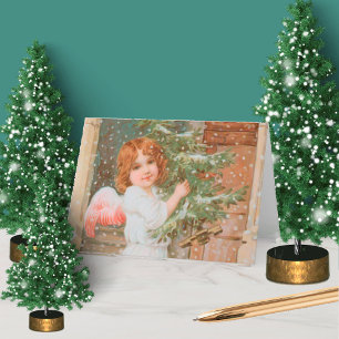 Winsome Angel mit Weihnachtsbaum Karte