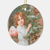 Winsome Angel mit Weihnachtsbaum Keramik Ornament (Links)