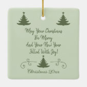 Winsome Angel mit Weihnachtsbaum Keramikornament (Rückseite)