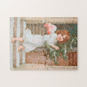 Winsome Angel mit Weihnachtsbaum Puzzle (Horizontal)