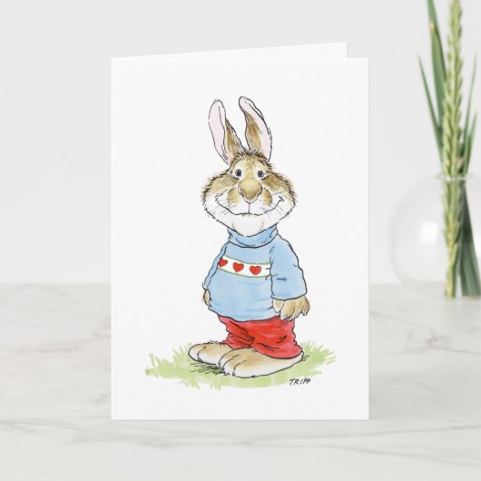 Winsome Valentine Rabbit Card Karte (Vorderseite)