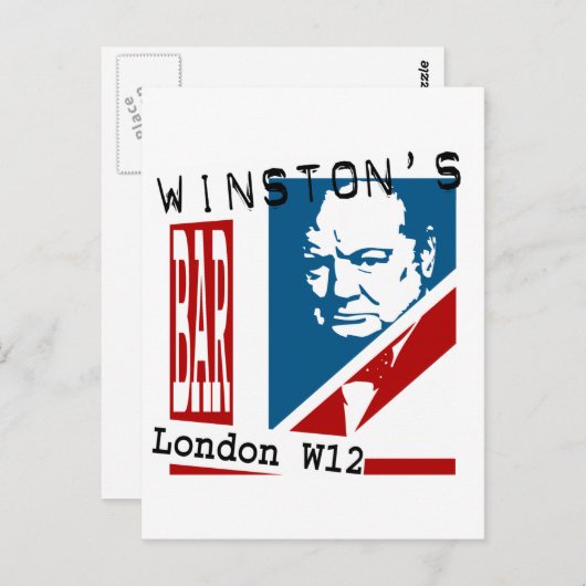 Winston-Bar Postkarte (Vorne/Hinten)
