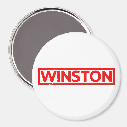 Winston Briefmarke Magnet (Vorderseite/Rückseite)