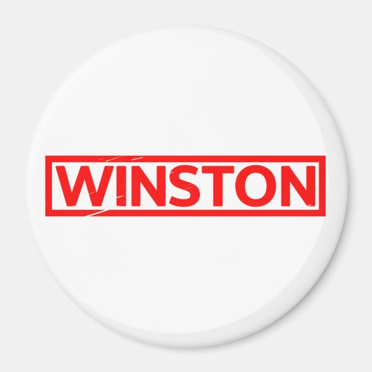 Winston Briefmarke Magnet (Vorne)