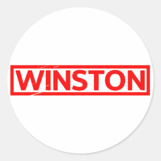 Winston Briefmarke Runder Aufkleber