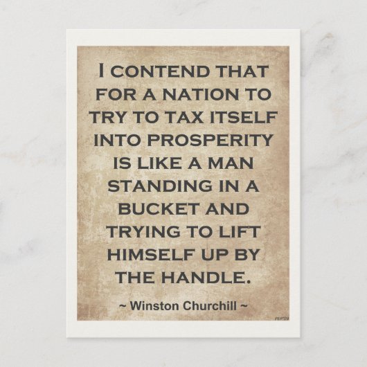 Winston Churchill #1 Postkarte (Vorderseite)