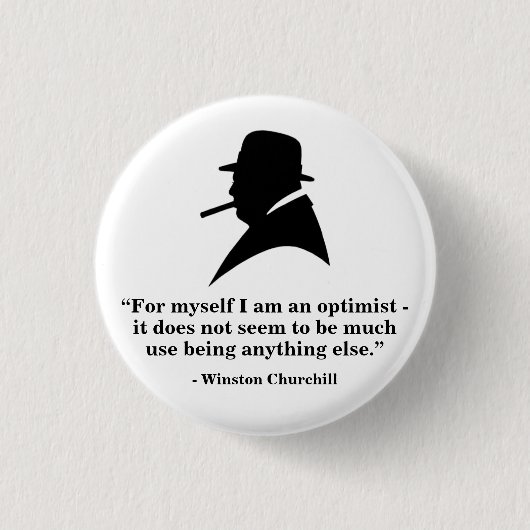 Winston Churchill Abzeichen - Zitat 6 Button (Vorderseite)