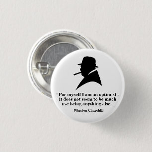 Winston Churchill Abzeichen - Zitat 6 Button