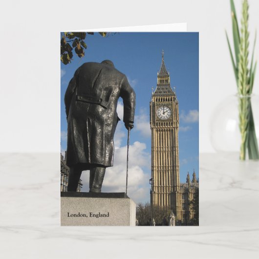 Winston Churchill and Big Ben Greeting Card Karte (Vorderseite)