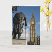 Winston Churchill and Big Ben Greeting Card Karte (Gelbe Blume)