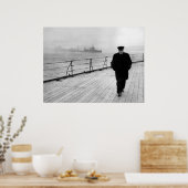 Winston Churchill auf See Poster (Küche)
