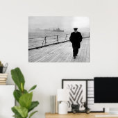 Winston Churchill auf See Poster (Heimbüro)