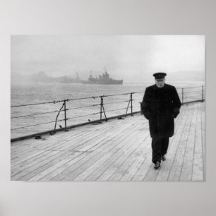 Winston Churchill auf See Poster