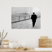 Winston Churchill auf See Poster (Küche)