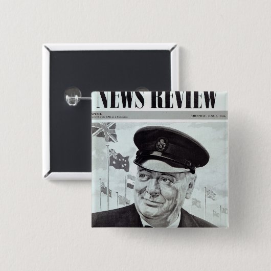 Winston Churchill Button (Vorne & Hinten)