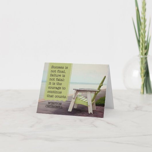 Winston Churchill "Courage" Inspiration Zitat Dankeskarte (Vorderseite)