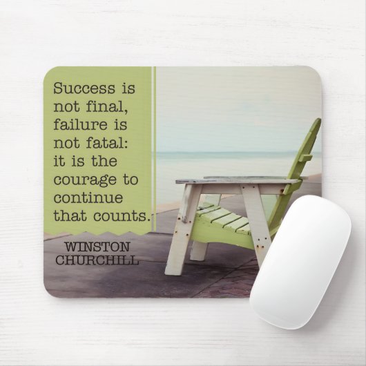 Winston Churchill "Courage" Inspiration Zitat Mousepad (Mit Mouse)