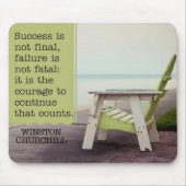 Winston Churchill "Courage" Inspiration Zitat Mousepad (Vorne)