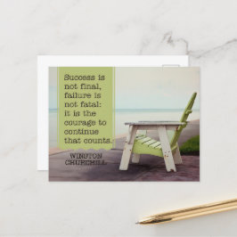 Winston Churchill "Courage" Inspiration Zitat Postkarte