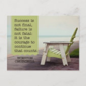 Winston Churchill "Courage" Inspiration Zitat Postkarte (Vorderseite)