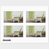 Winston Churchill "Courage" Inspiration Zitat Rechteckiger Aufkleber (Blatt)