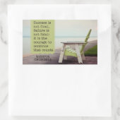 Winston Churchill "Courage" Inspiration Zitat Rechteckiger Aufkleber (Tasche)