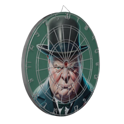 Winston Churchill Dartboard Dartscheibe (Vorderseite Links)