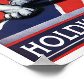 Winston Churchill — Die Linie halten! Poster (Ecke)